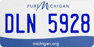 MI license plate DLN5928