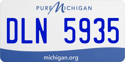 MI license plate DLN5935