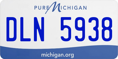 MI license plate DLN5938