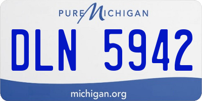 MI license plate DLN5942