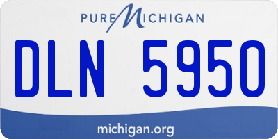 MI license plate DLN5950