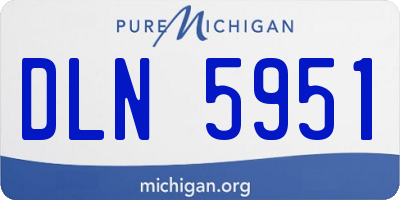 MI license plate DLN5951