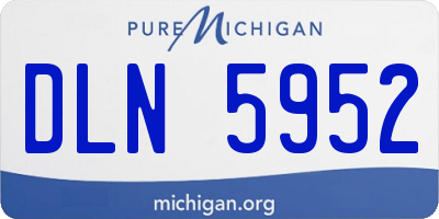 MI license plate DLN5952