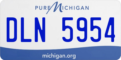 MI license plate DLN5954