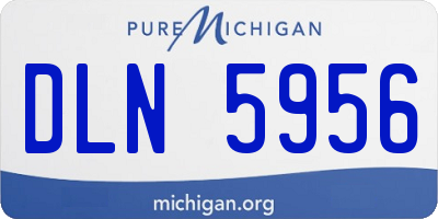 MI license plate DLN5956