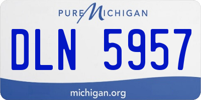 MI license plate DLN5957