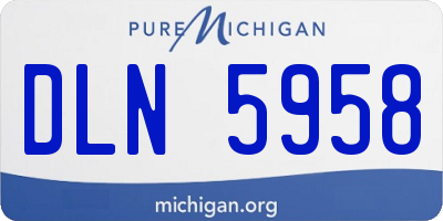 MI license plate DLN5958