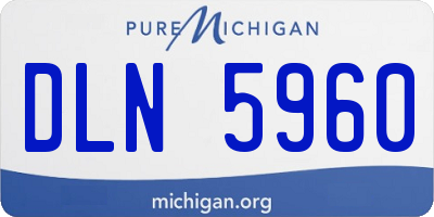 MI license plate DLN5960