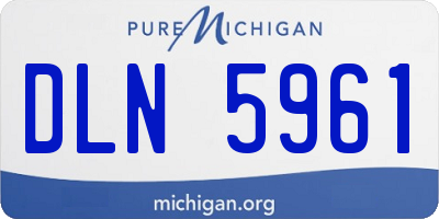 MI license plate DLN5961