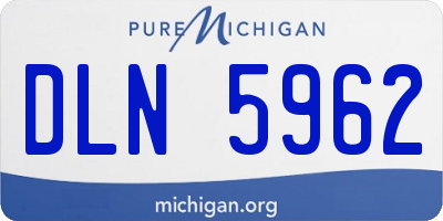 MI license plate DLN5962