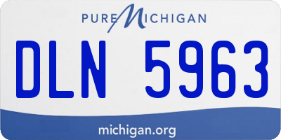 MI license plate DLN5963