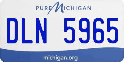 MI license plate DLN5965