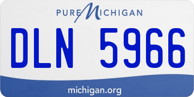 MI license plate DLN5966