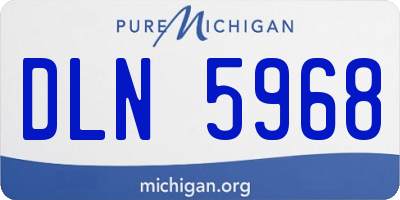 MI license plate DLN5968