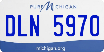 MI license plate DLN5970