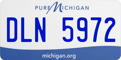 MI license plate DLN5972
