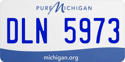 MI license plate DLN5973