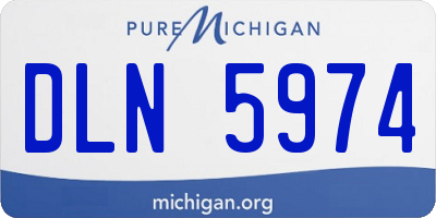 MI license plate DLN5974