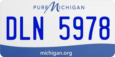 MI license plate DLN5978