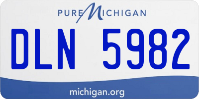 MI license plate DLN5982