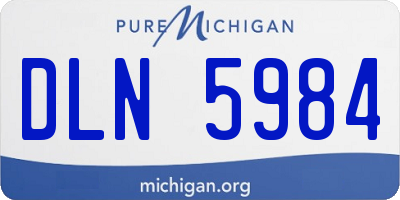 MI license plate DLN5984