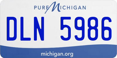 MI license plate DLN5986