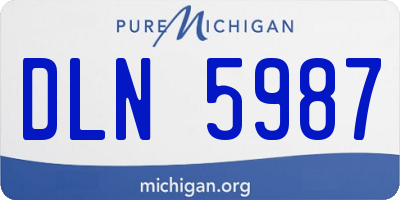 MI license plate DLN5987