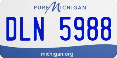 MI license plate DLN5988