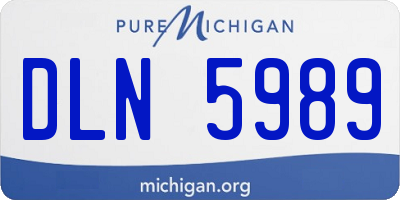 MI license plate DLN5989