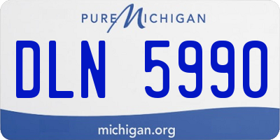 MI license plate DLN5990