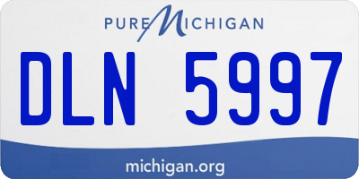 MI license plate DLN5997