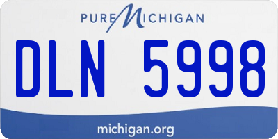 MI license plate DLN5998