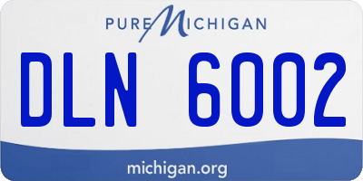 MI license plate DLN6002