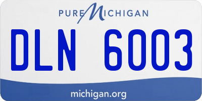 MI license plate DLN6003