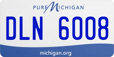 MI license plate DLN6008