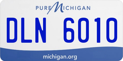 MI license plate DLN6010