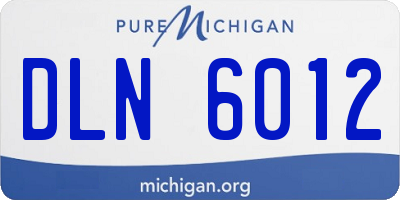 MI license plate DLN6012