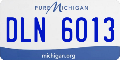 MI license plate DLN6013