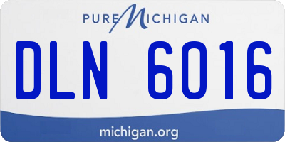 MI license plate DLN6016