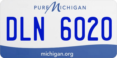 MI license plate DLN6020