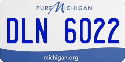 MI license plate DLN6022