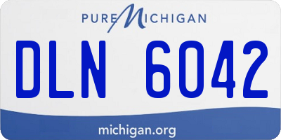 MI license plate DLN6042