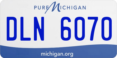 MI license plate DLN6070