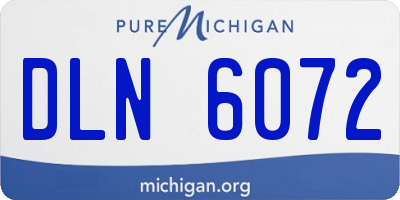 MI license plate DLN6072