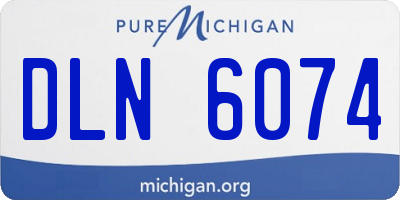 MI license plate DLN6074