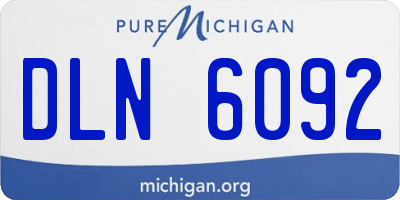 MI license plate DLN6092