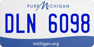 MI license plate DLN6098