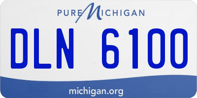 MI license plate DLN6100