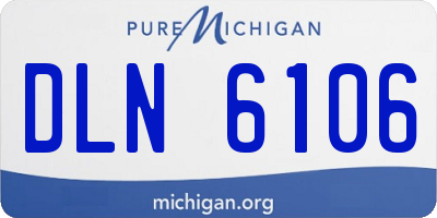 MI license plate DLN6106