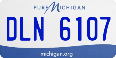 MI license plate DLN6107